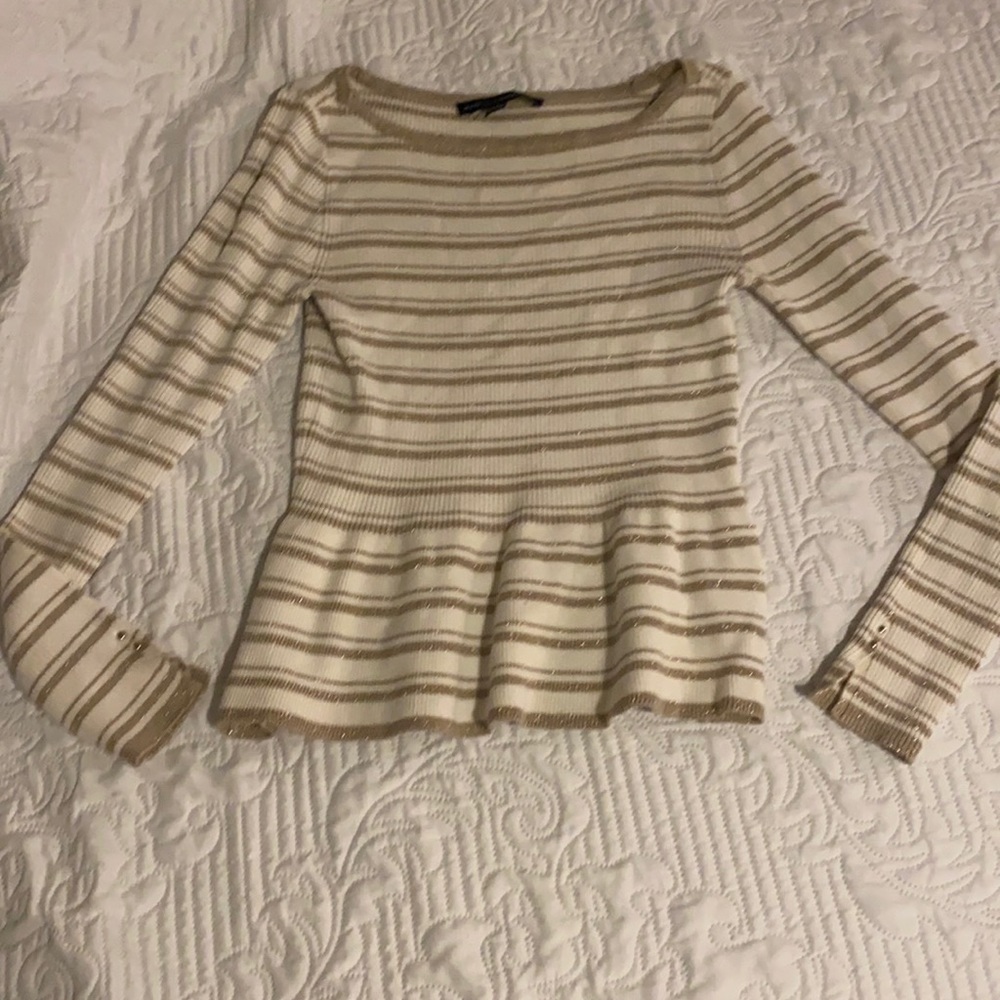 White House Black Market Peplum Blouse